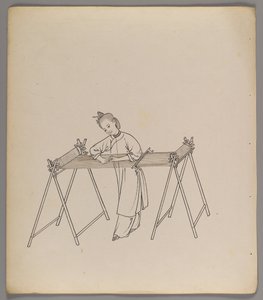 Album de feuilles séparées : Culture et production de la soie - Chinese School